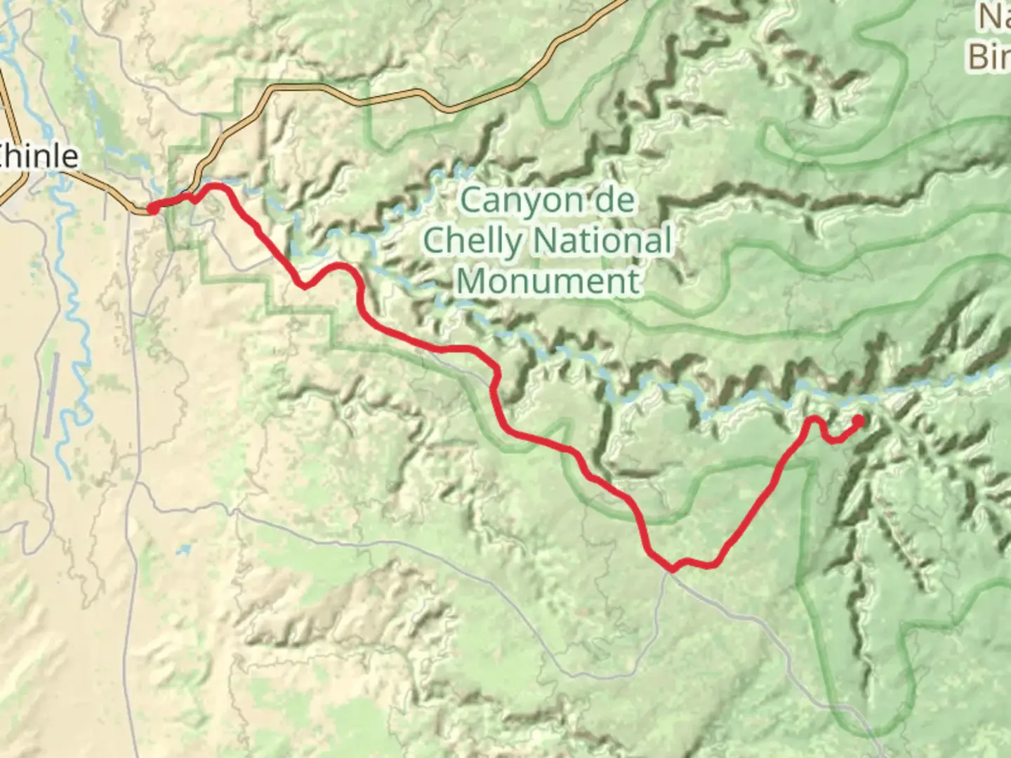 An image depicting the trail South Rim Drive and its surrounding area.