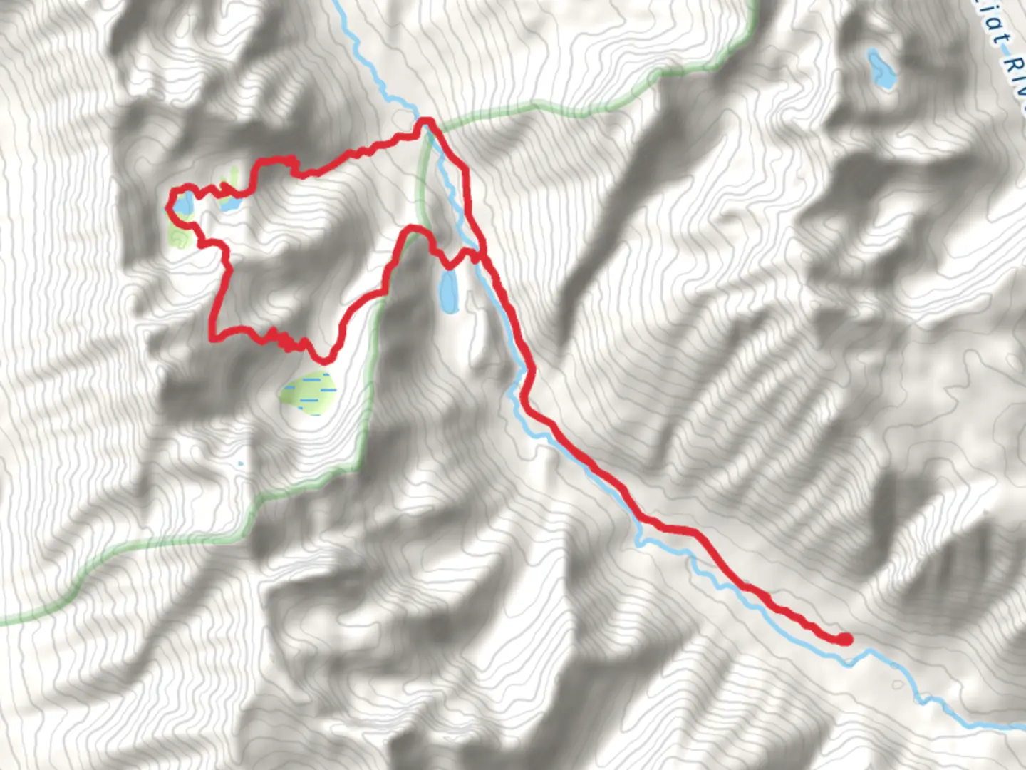 An image depicting the trail Entiat River, Larch Lakes and Cow Creek Loop Trail and its surrounding area.