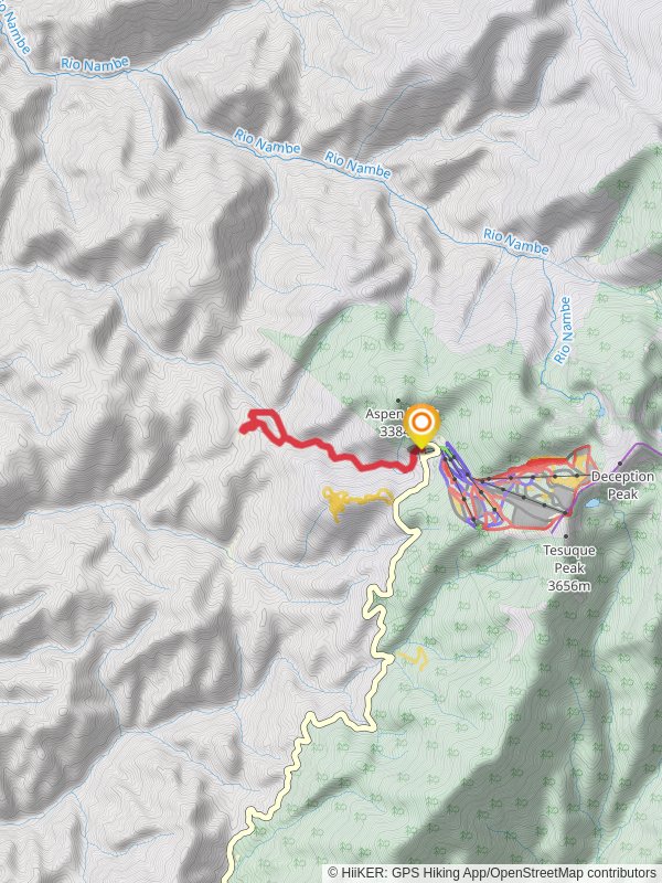 Rio en Medio Trail, Rio en Medio Trail Alt and Route Rio En Medio Shortcut mobile static map