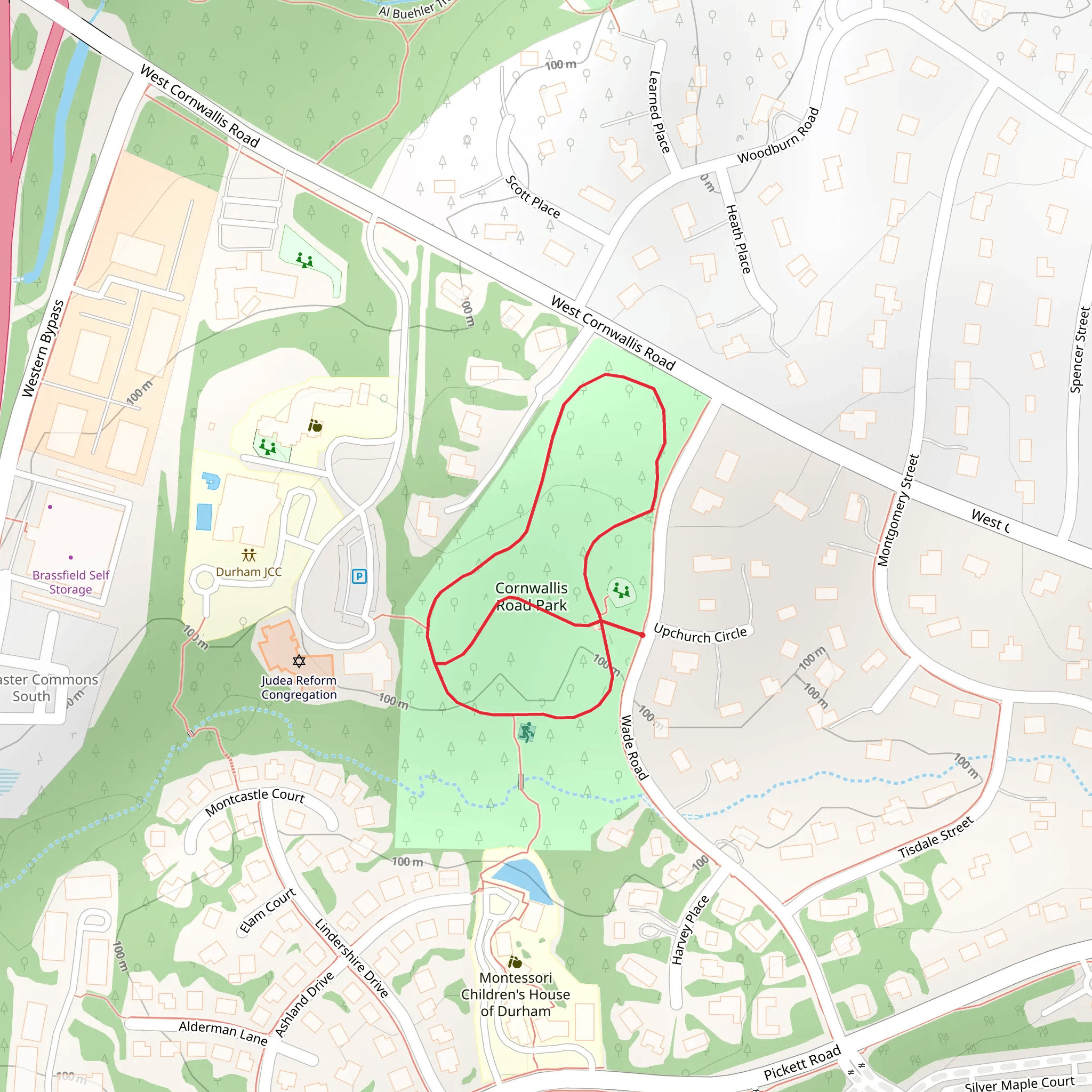 Cornwallis Road Park Loop mobile static map