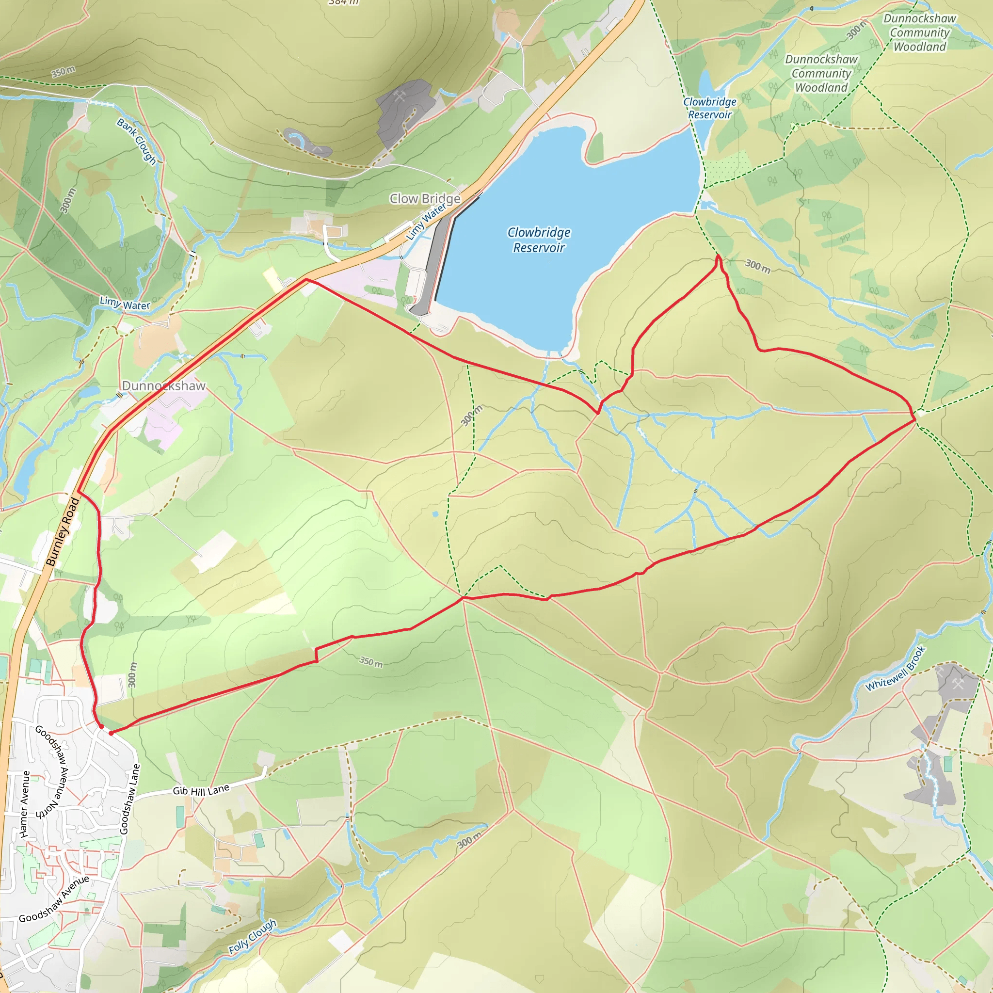 Compston’s cross Loop - Loveclough mobile static map