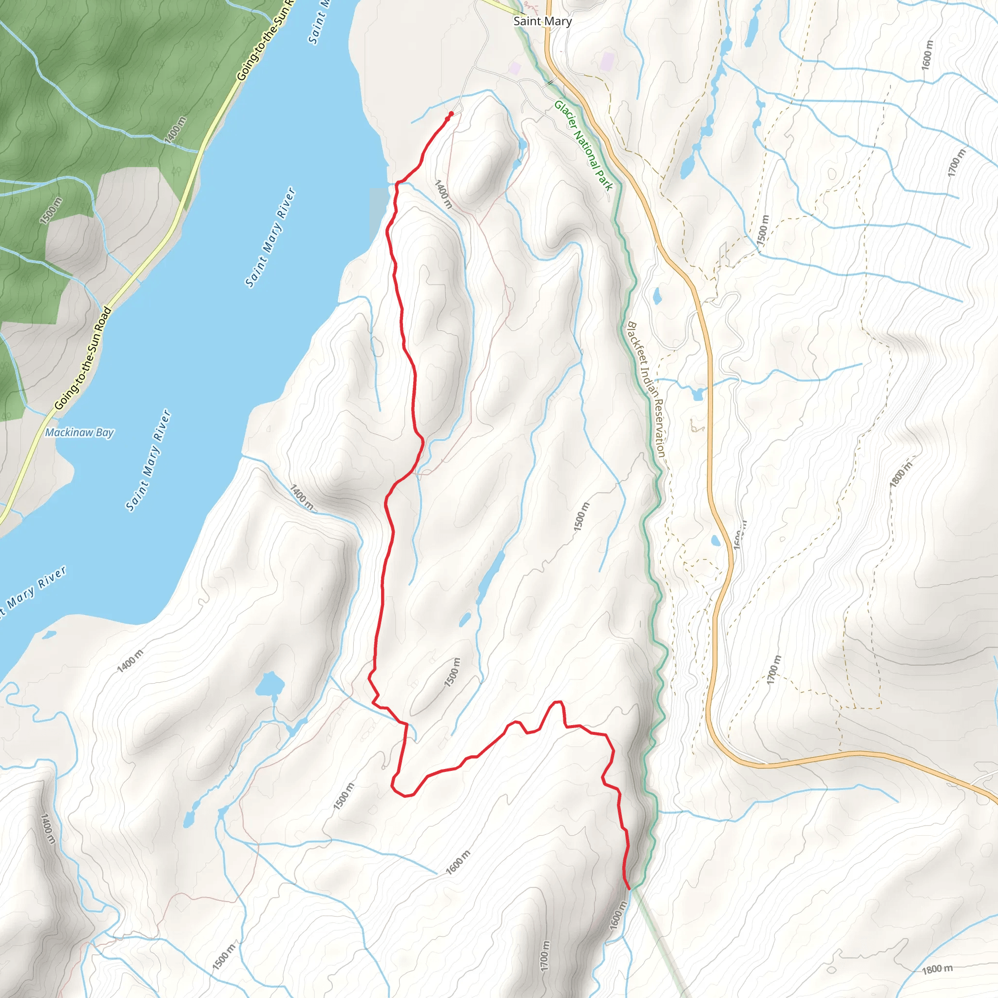 Divide Creek via Red Eagle Trail mobile static map