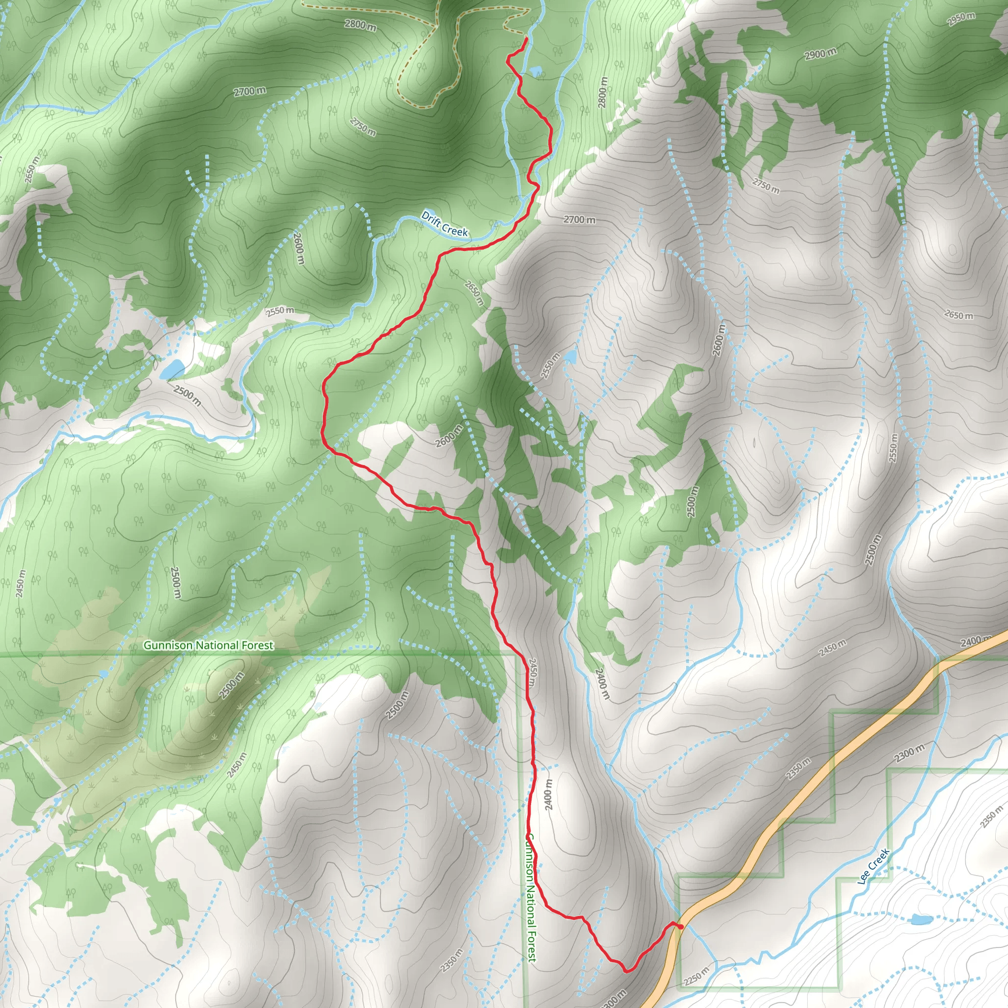Drift Creek Trail mobile static map