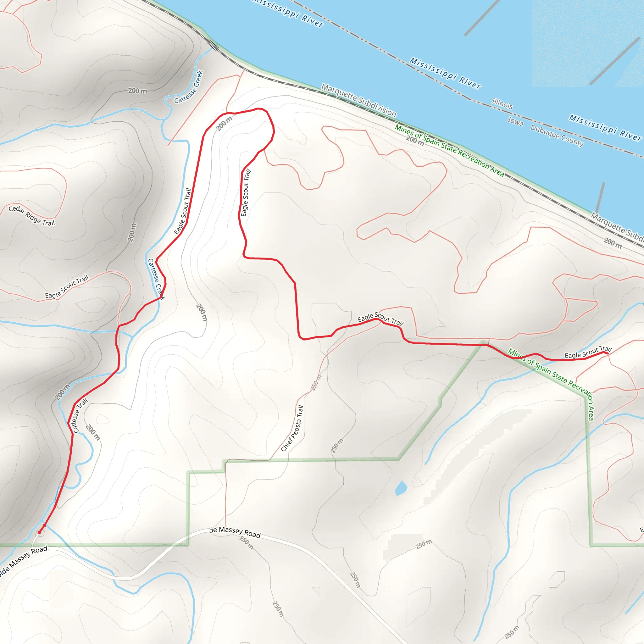 Cattesse and Eagle Scout Walk mobile static map