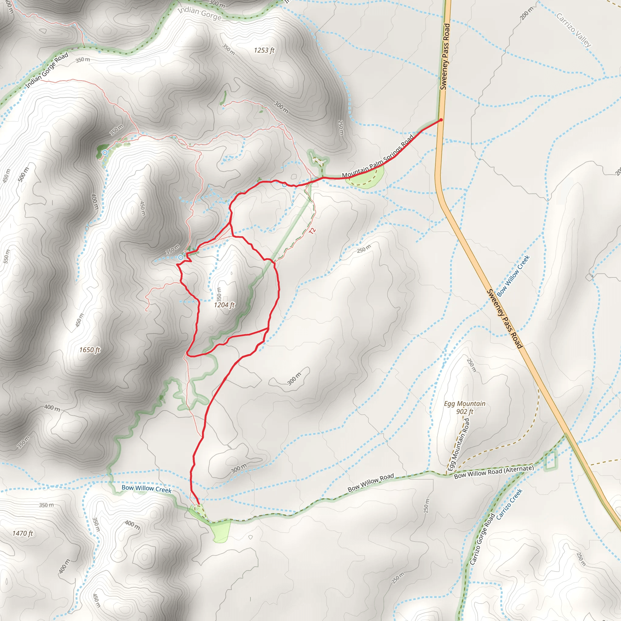 Bow Willow Loop Trail mobile static map