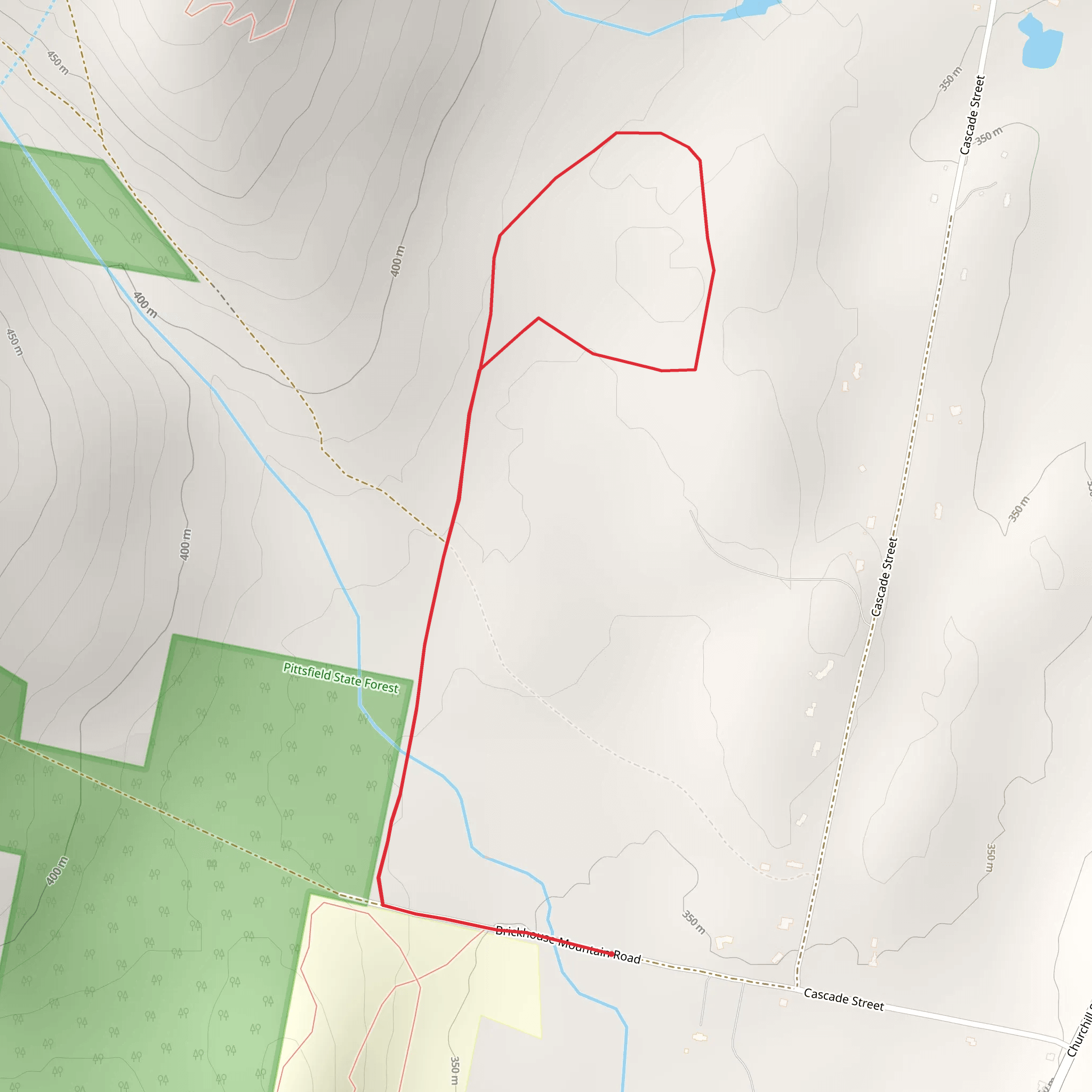 Brickhouse Mountain Road Trail mobile static map