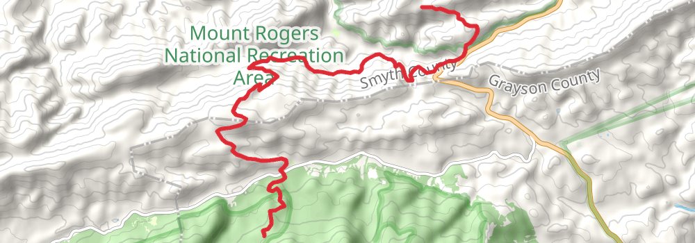 Appalachian Trail Section Hike - Bland to Damascus stage 8 Map