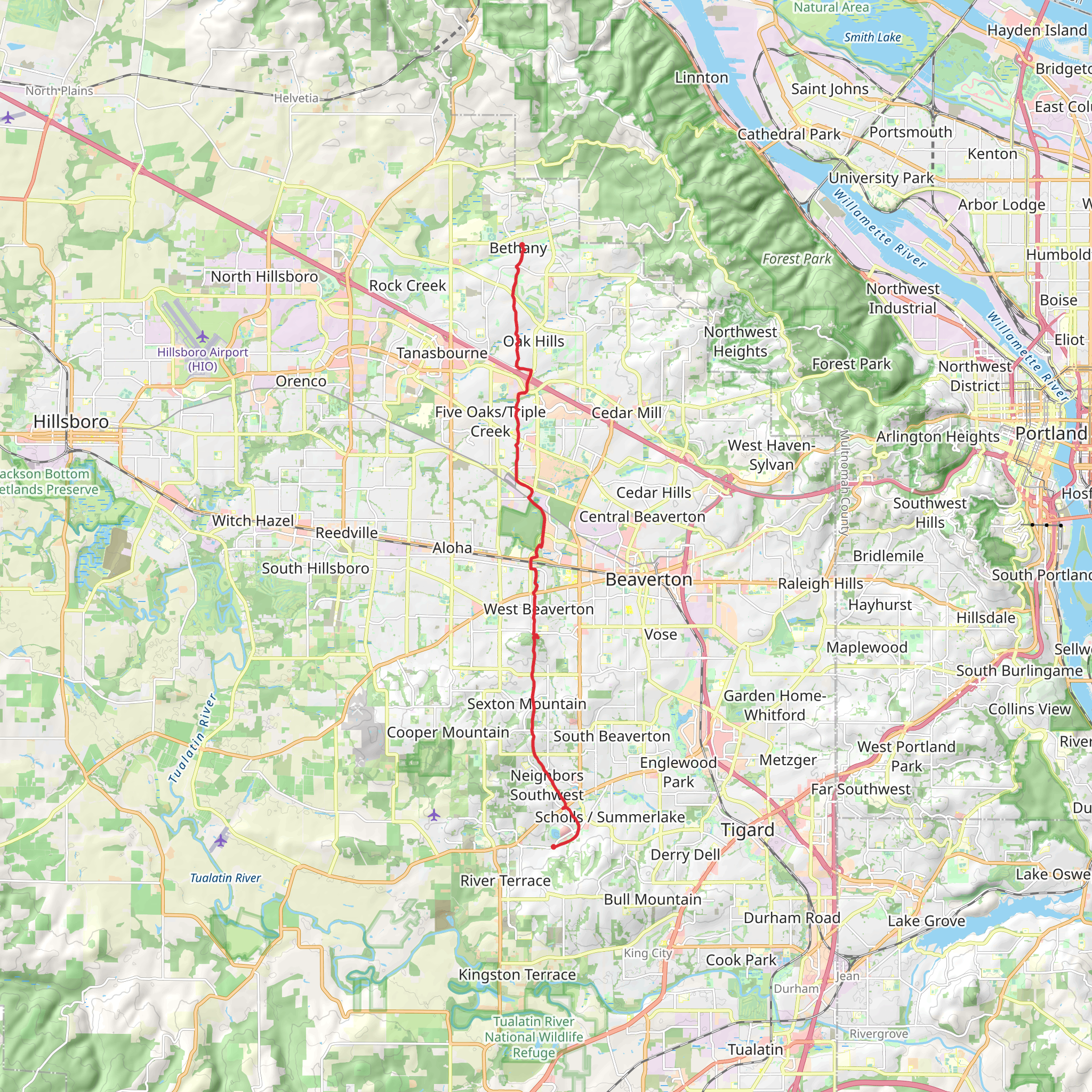Powerhouse Trail and Barrows Powerline Trail mobile static map