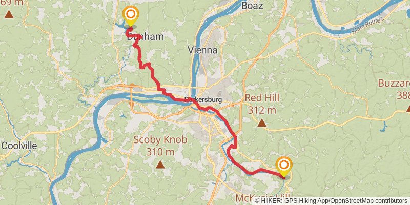 American Discovery Trail - East stage 27 Map