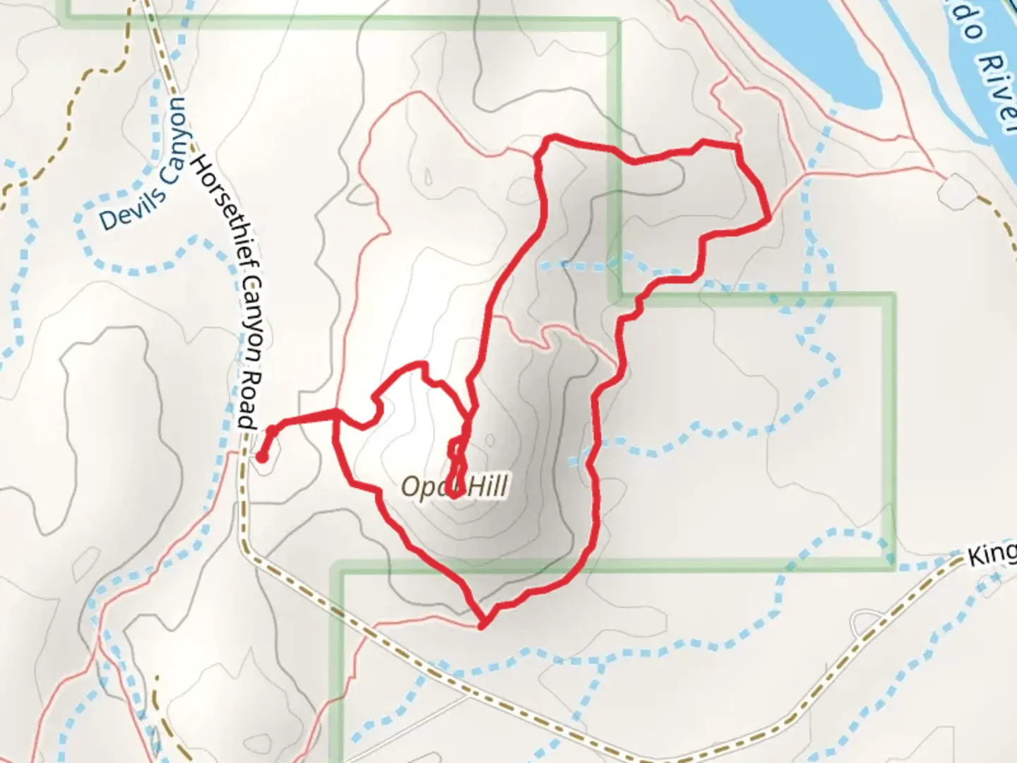 An image depicting the trail Opal Hill Loop Trail and its surrounding area.