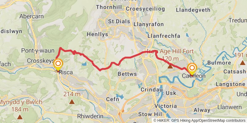 Celtic Way stage 20 Map