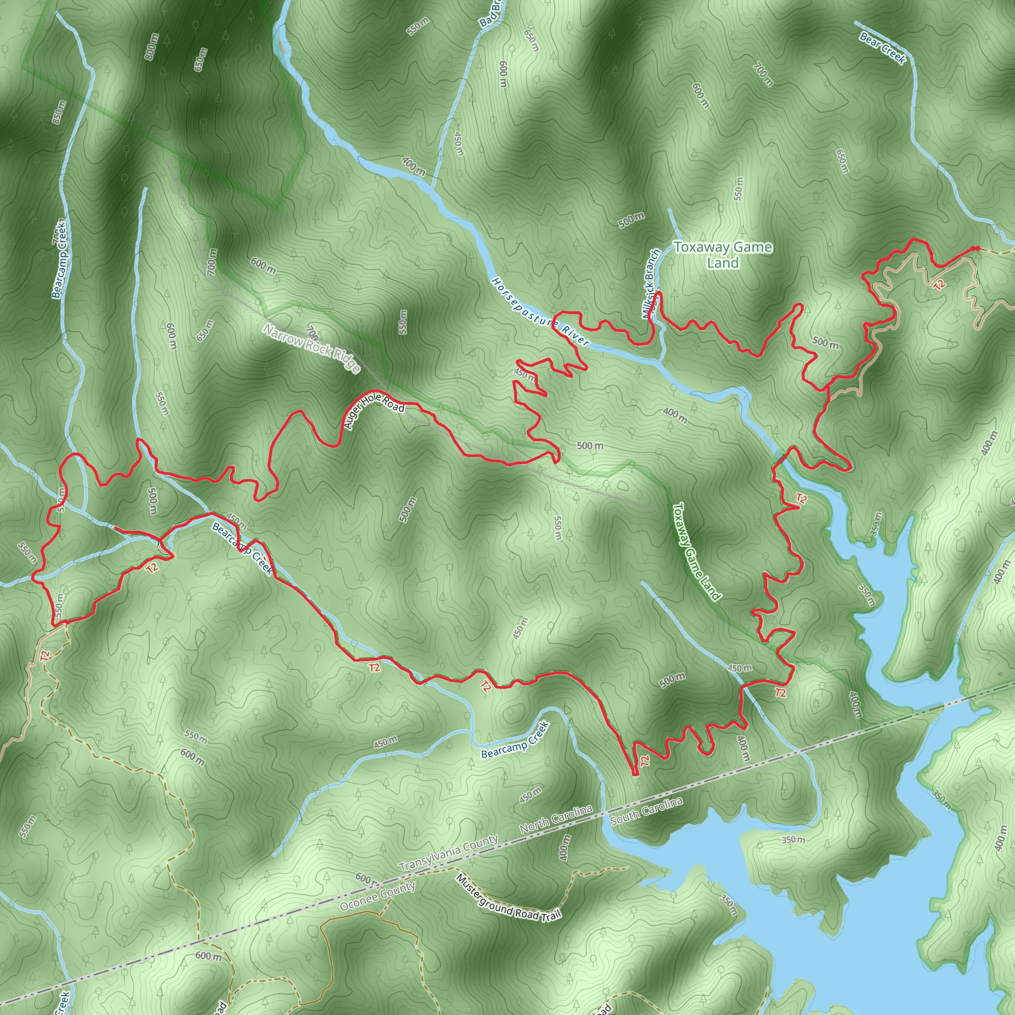 Auger Hole Road and Foothills Loop Trail mobile static map