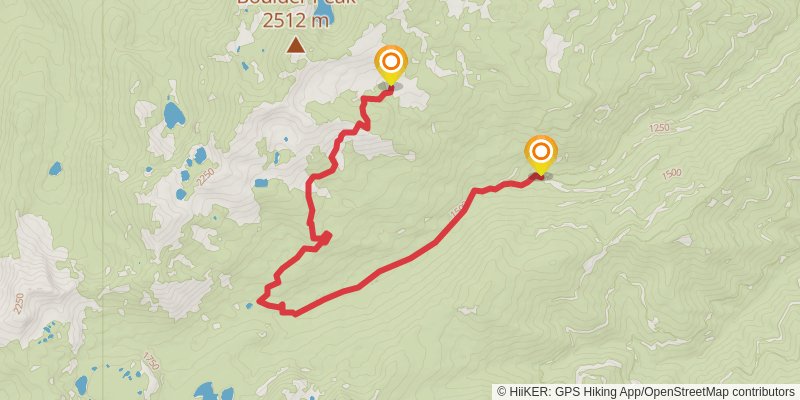 Marble Mountain Wilderness Loop stage 4 Map