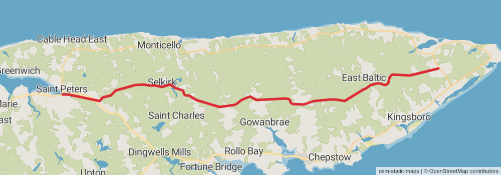 The Island Walk - Prince Edward Island stage 23 Map
