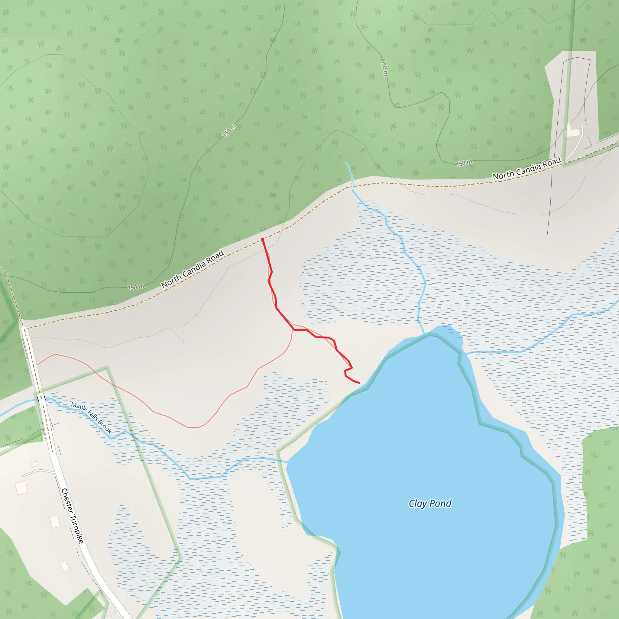 Clay Pond Trail via North Candia Road mobile static map