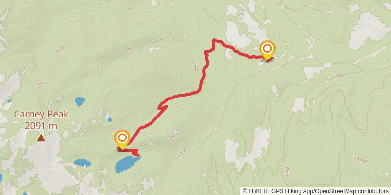 Geiger Lake via Fourth of July Trail stage 2 Map