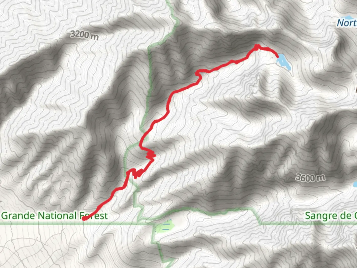 An image depicting the trail South Crestone Lake via South Crestone Creek and its surrounding area.