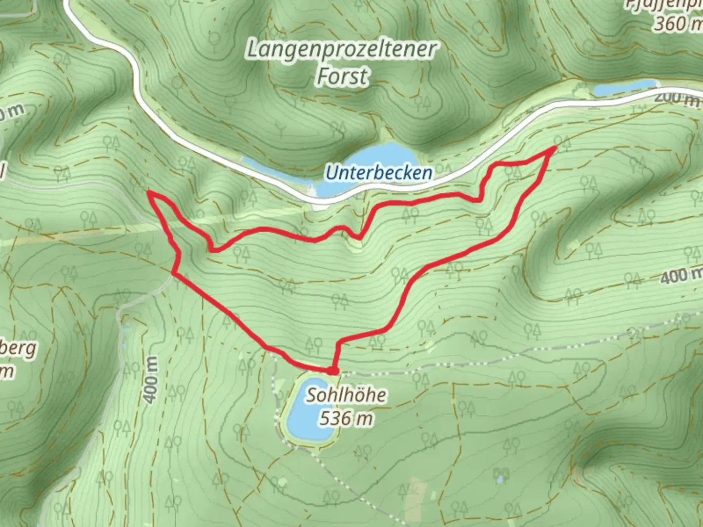 An image depicting the trail Schwarzer Fuchs and its surrounding area.