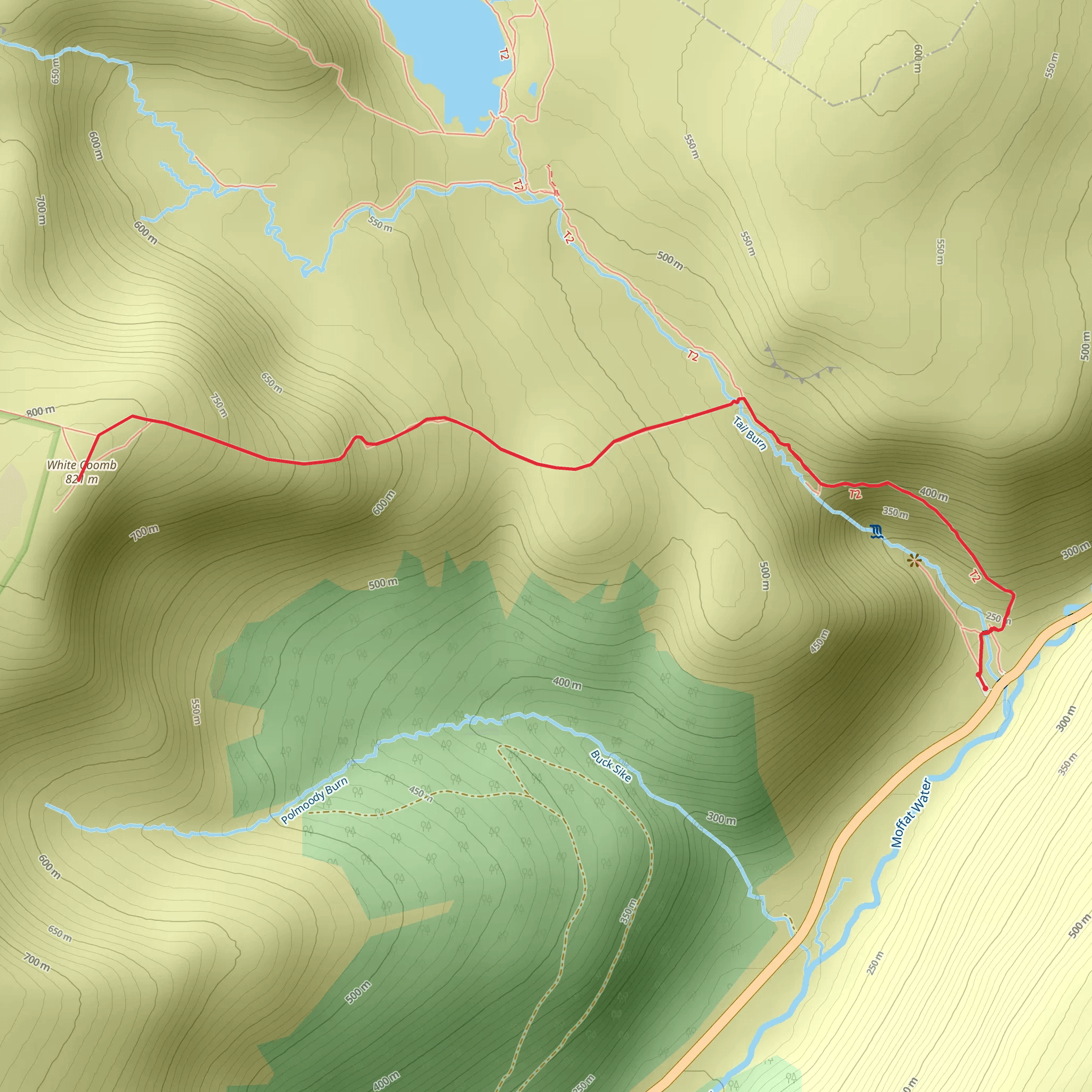 White Coomb mobile static map