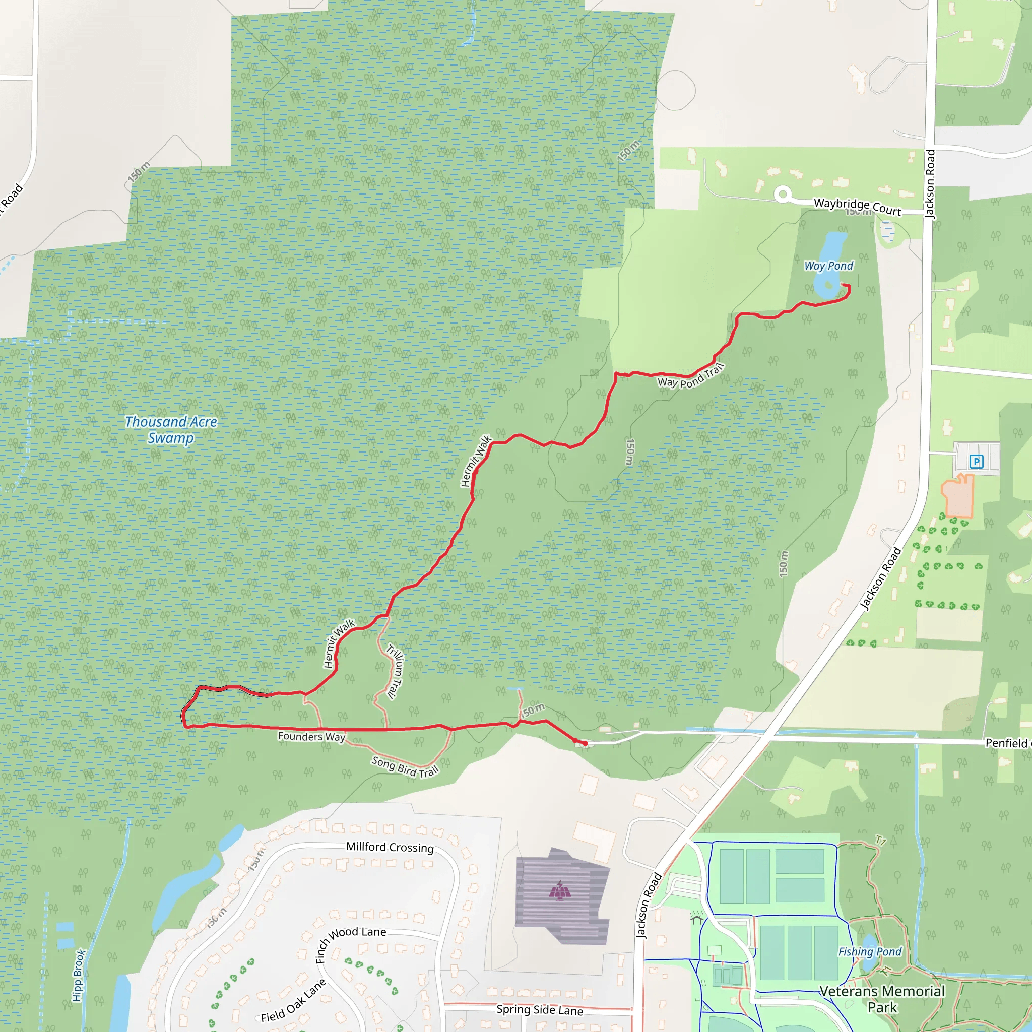 Thousand Acre Swamp mobile static map
