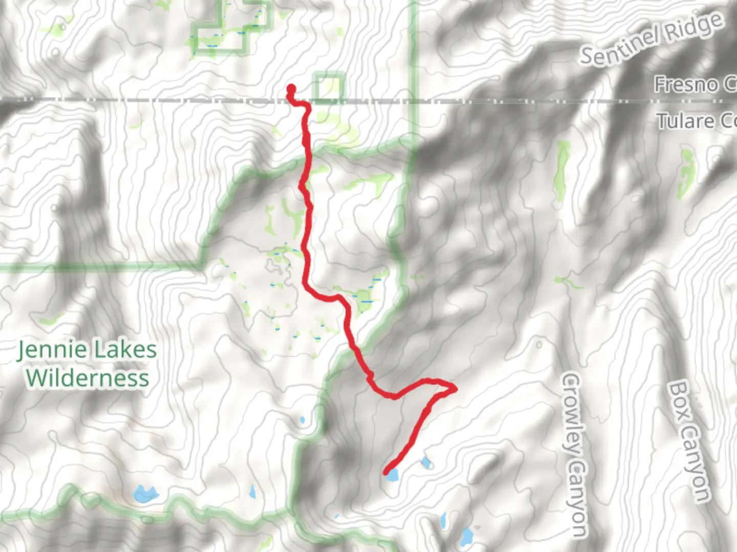 An image depicting the trail Marvin Pass and Seville Lake Trail and its surrounding area.
