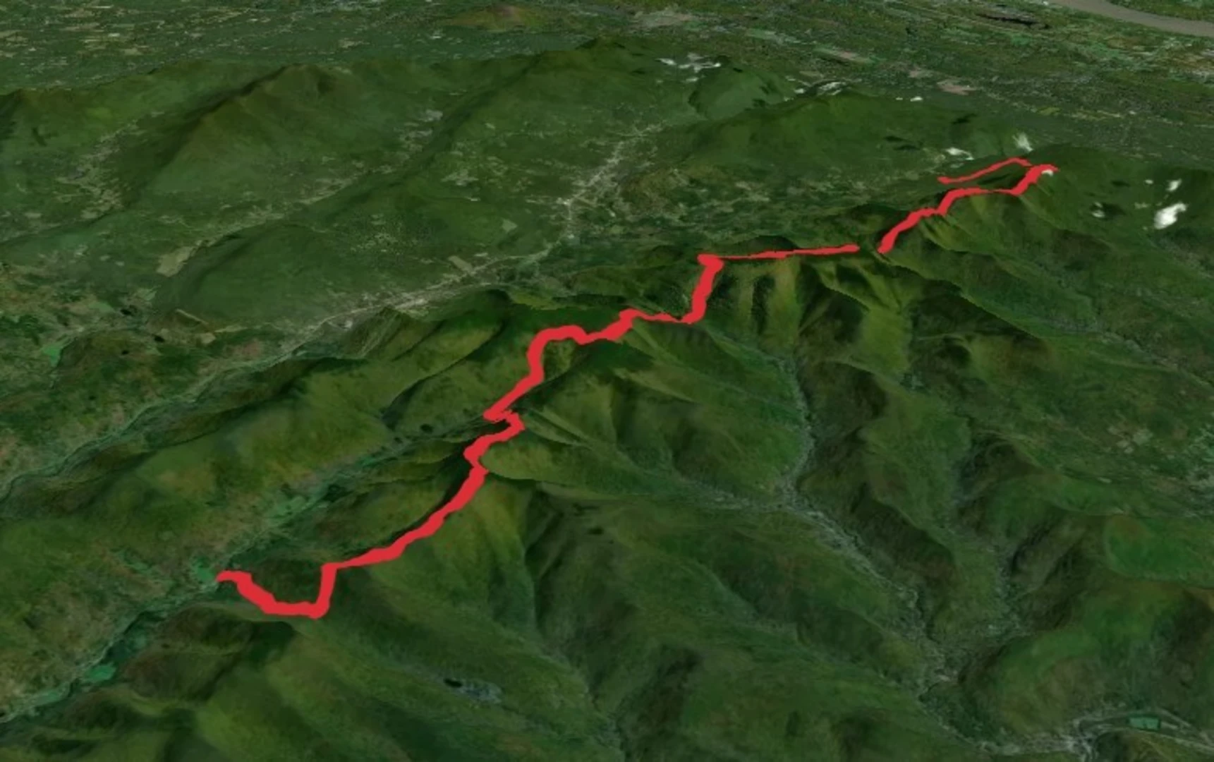 An image depicting the trail Devil's path from Prediger Road and its surrounding area.