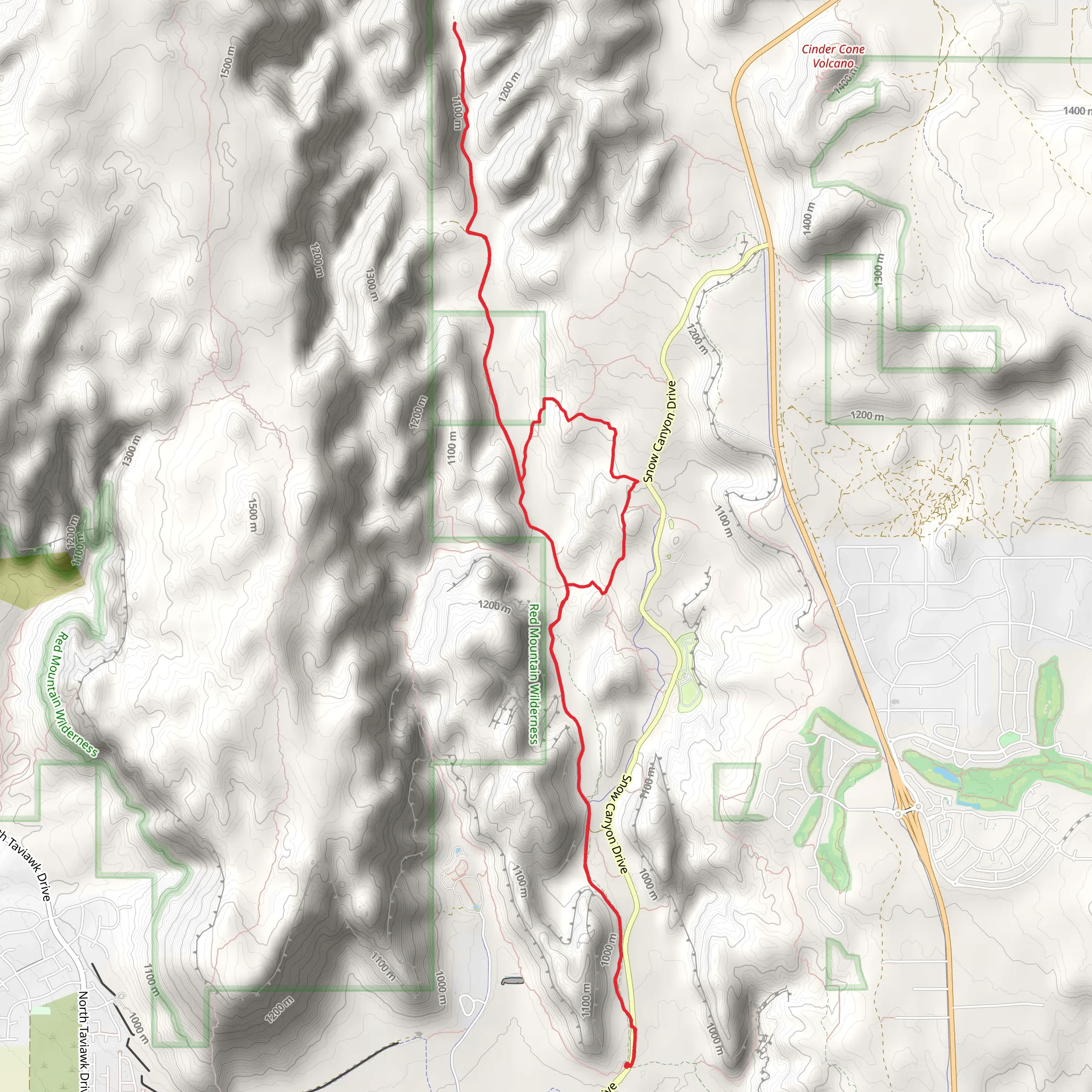 Petrified Dunes Trail, Butterfly Trail and West Canyon Road mobile static map