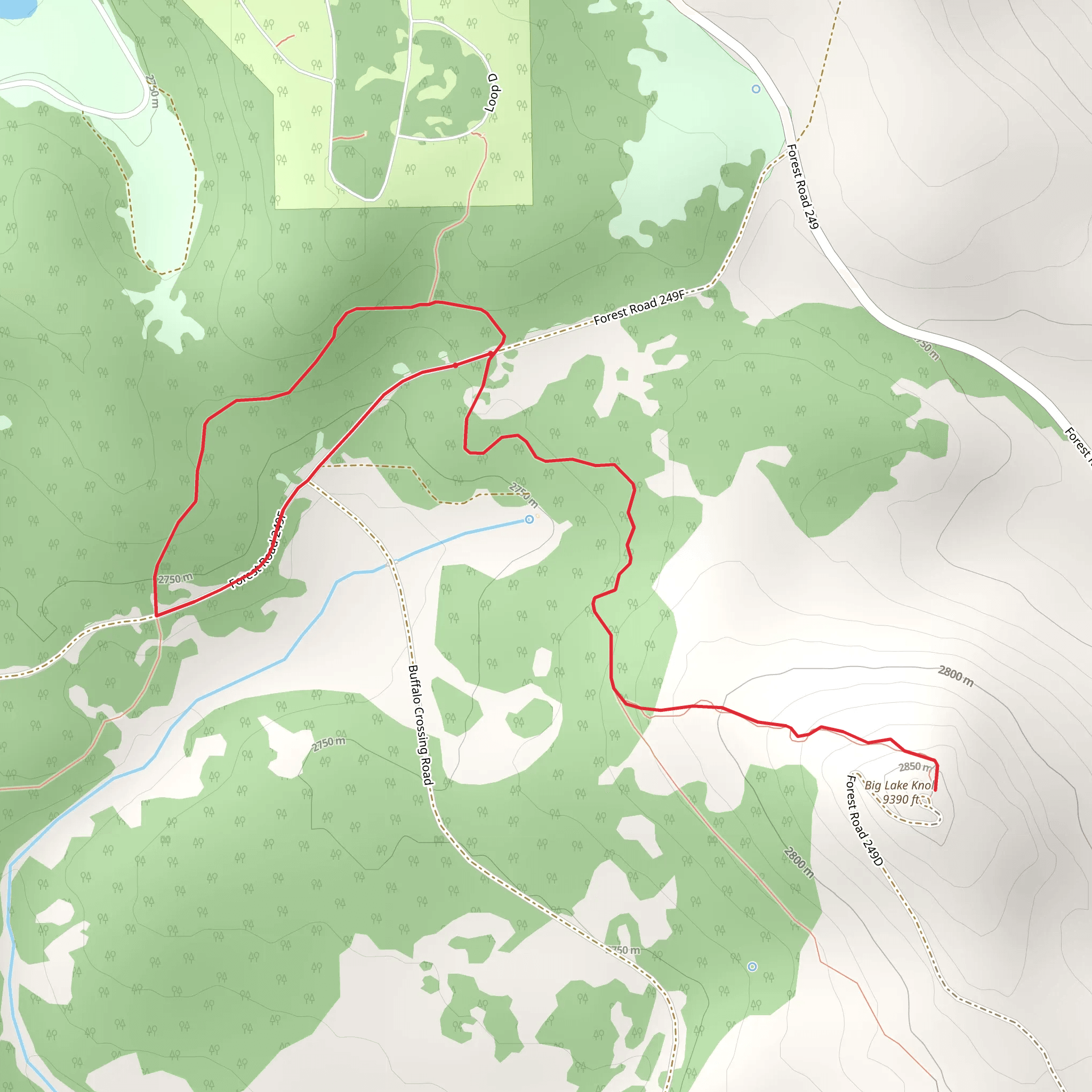 Big Lake Knoll mobile static map