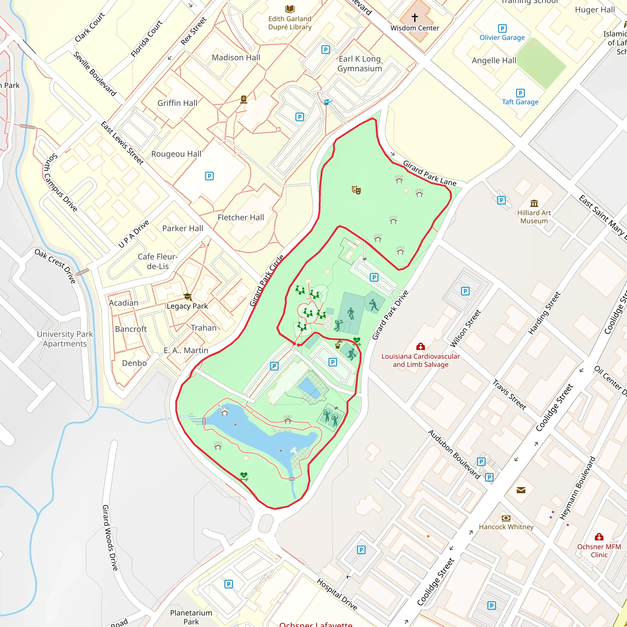 Girard Park Circle mobile static map