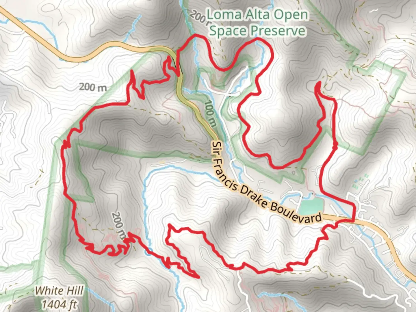 An image depicting the trail White Hill - Hobo Camp - Broken Dam Loop Trail and its surrounding area.