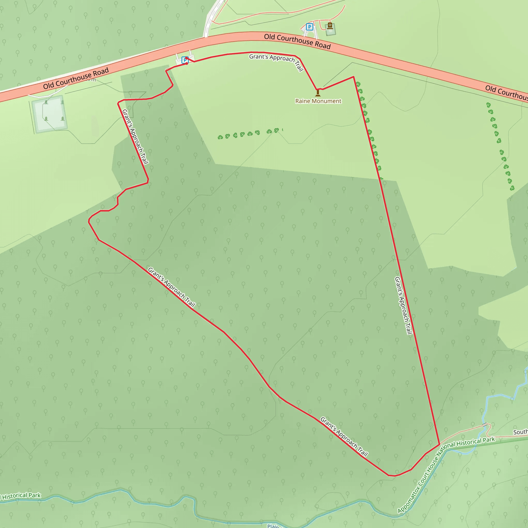 Grant's Approach Loop Trail mobile static map