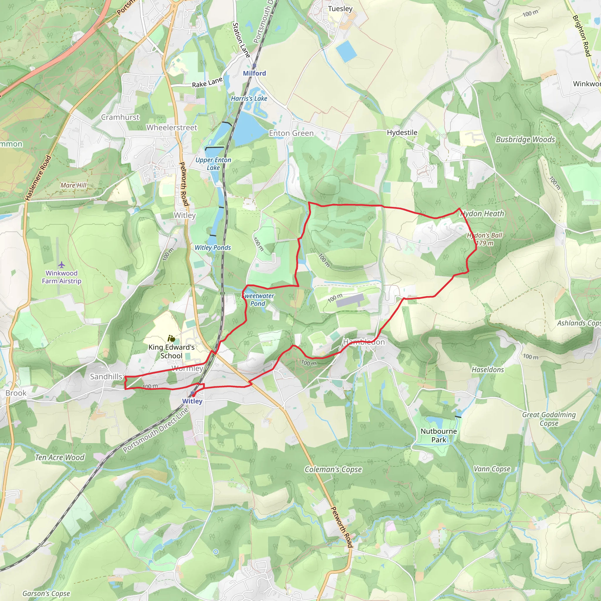 Sweetwater Pond and Hydon Ridge Loop mobile static map