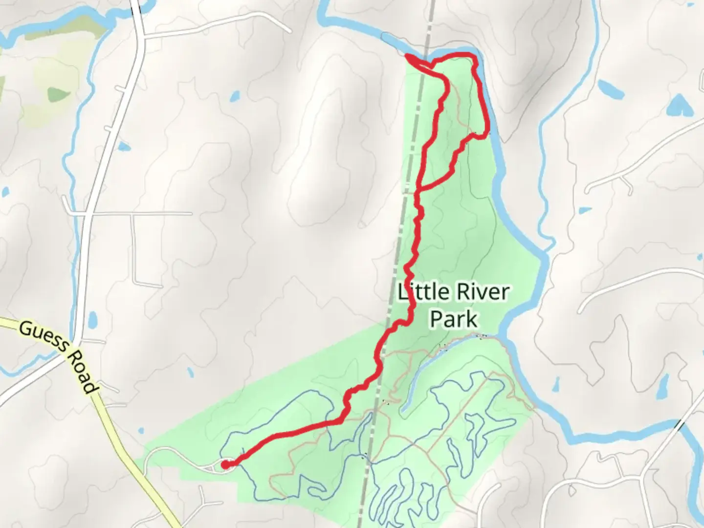 An image depicting the trail North River Loop and Ridge Trail and its surrounding area.