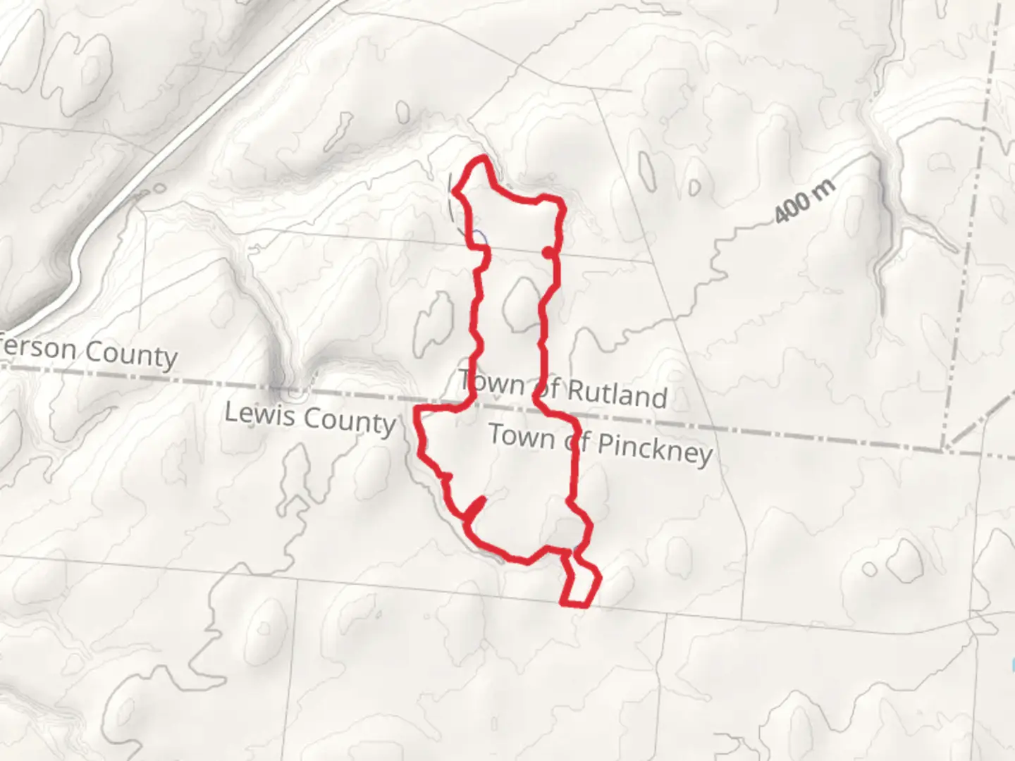 An image depicting the trail Pinckney Trail Loop and its surrounding area.