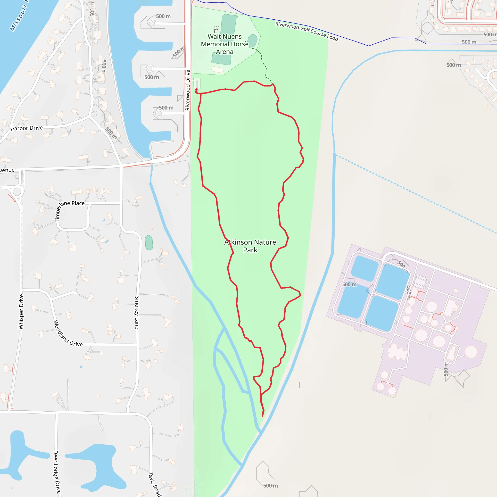 Walt Neuen's Memorial Horse Park Loop mobile static map