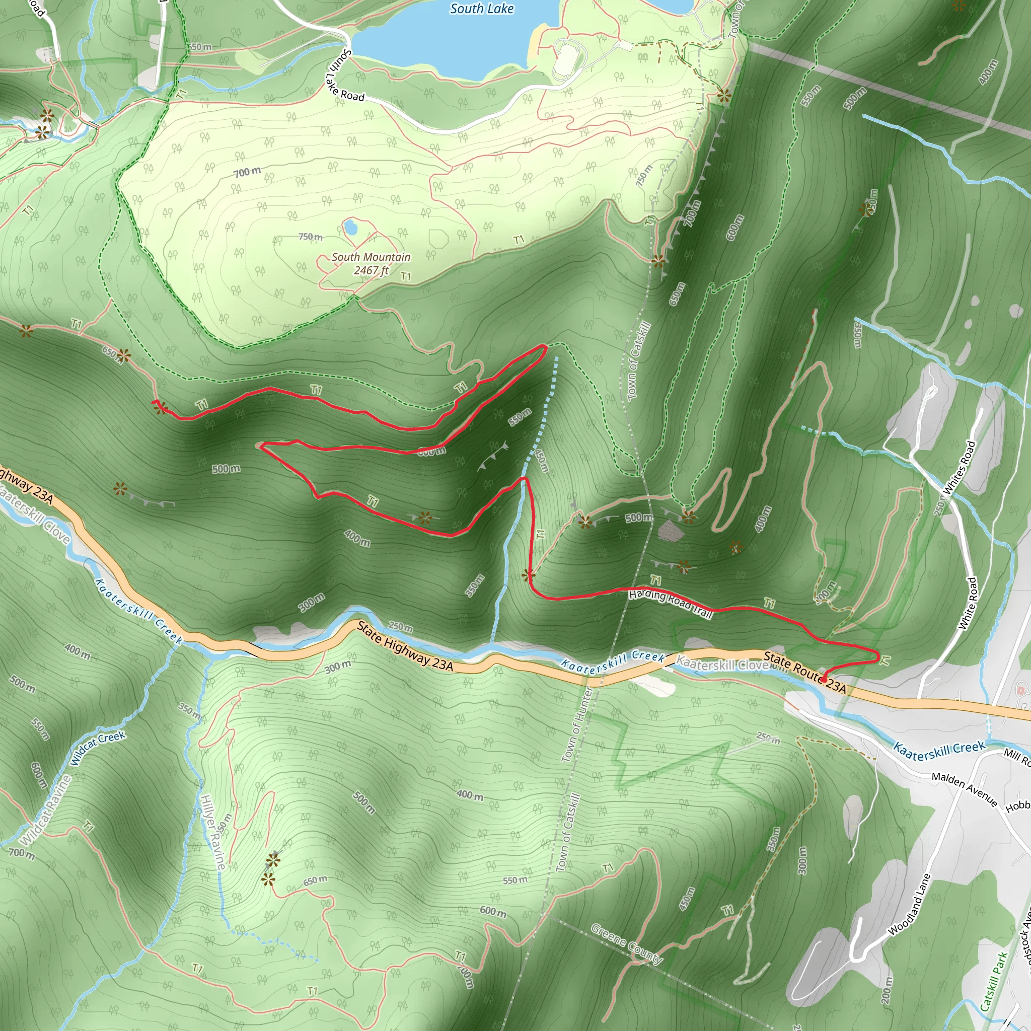 Harding Road Trail mobile static map