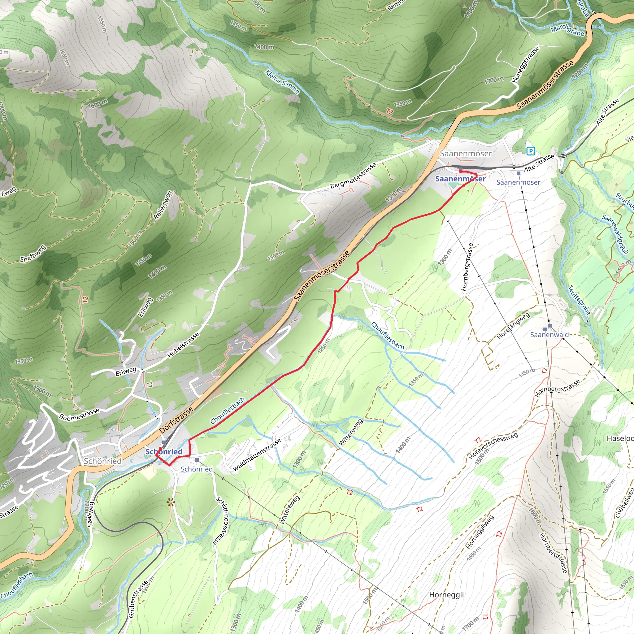 Schönriederweg mobile static map