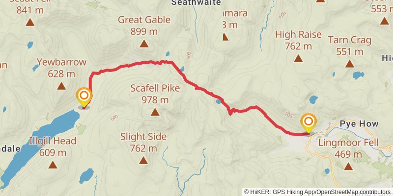 Ravenglass to Holy Island Walk stage 2 Map