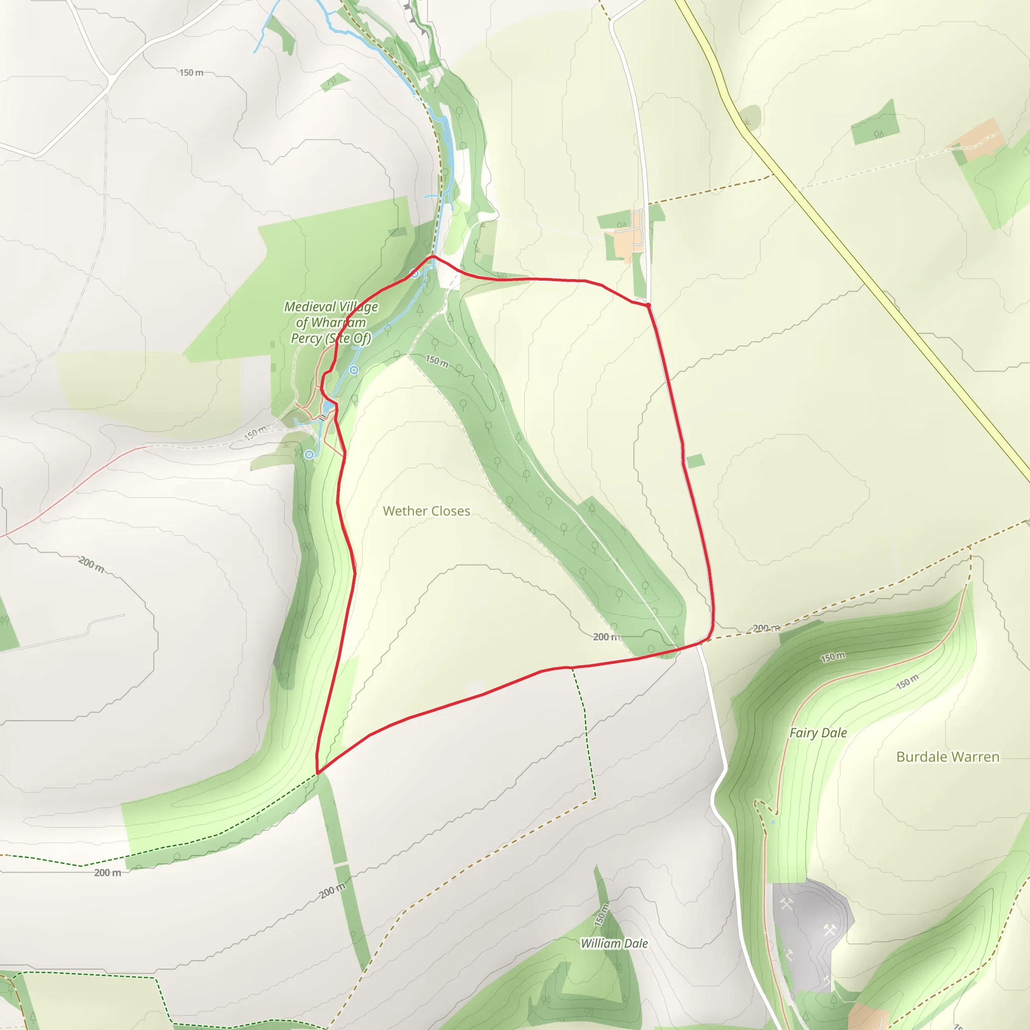 The Deserted Village of Wharram St Percy mobile static map
