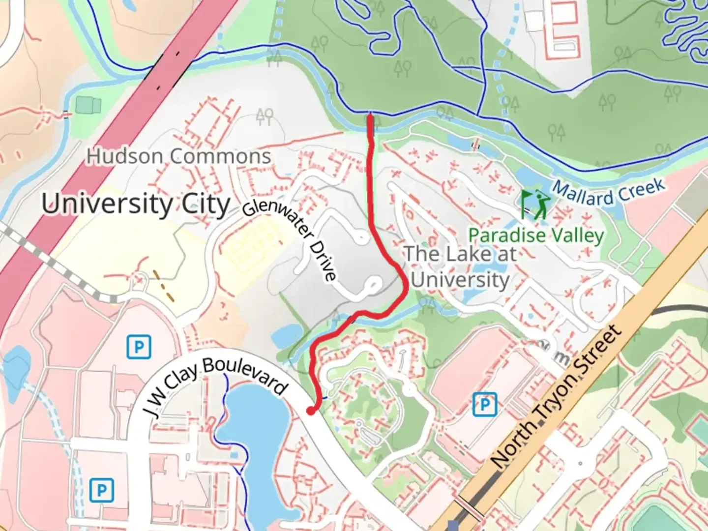An image depicting the trail Barton Creek Greenway and its surrounding area.