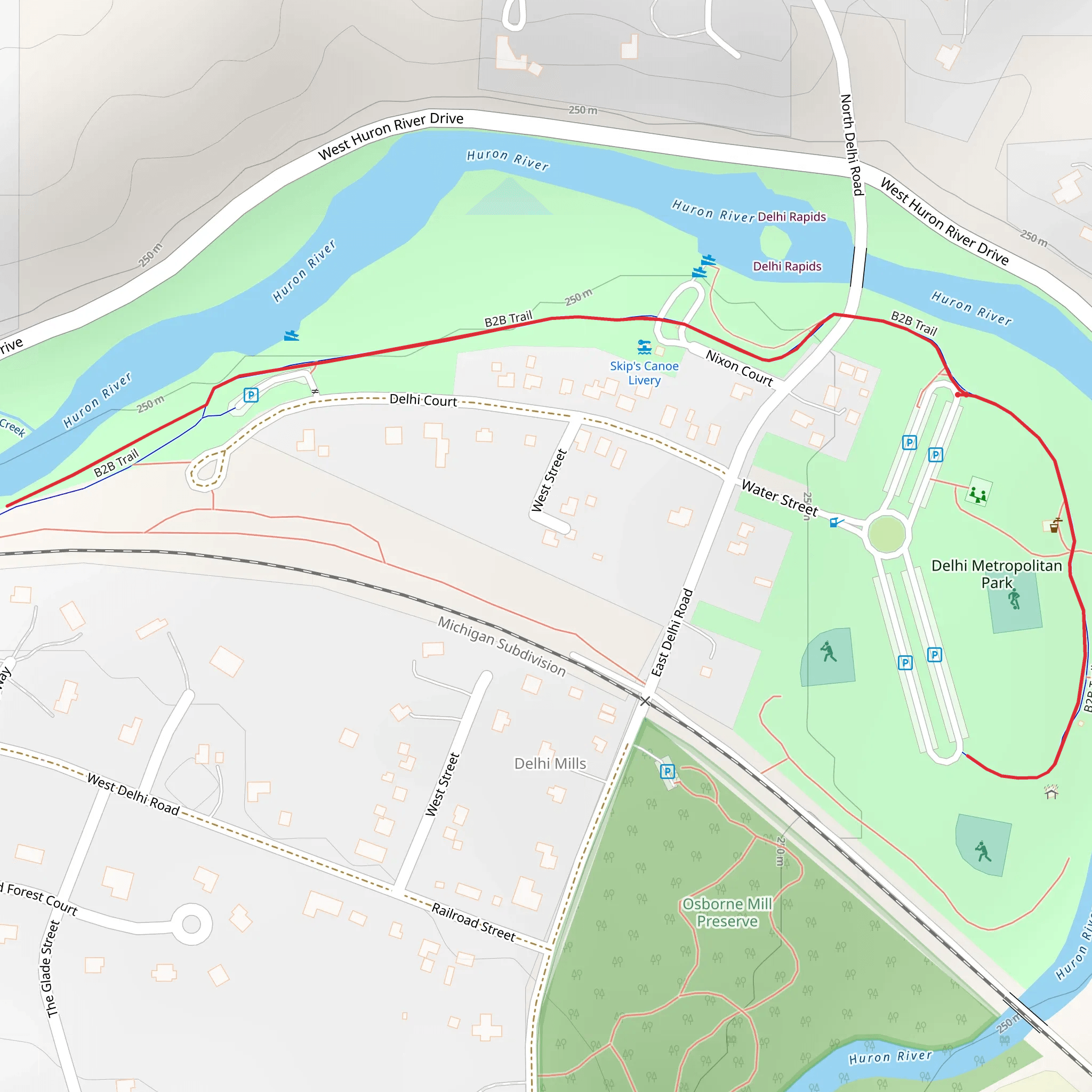 B2B Trail mobile static map