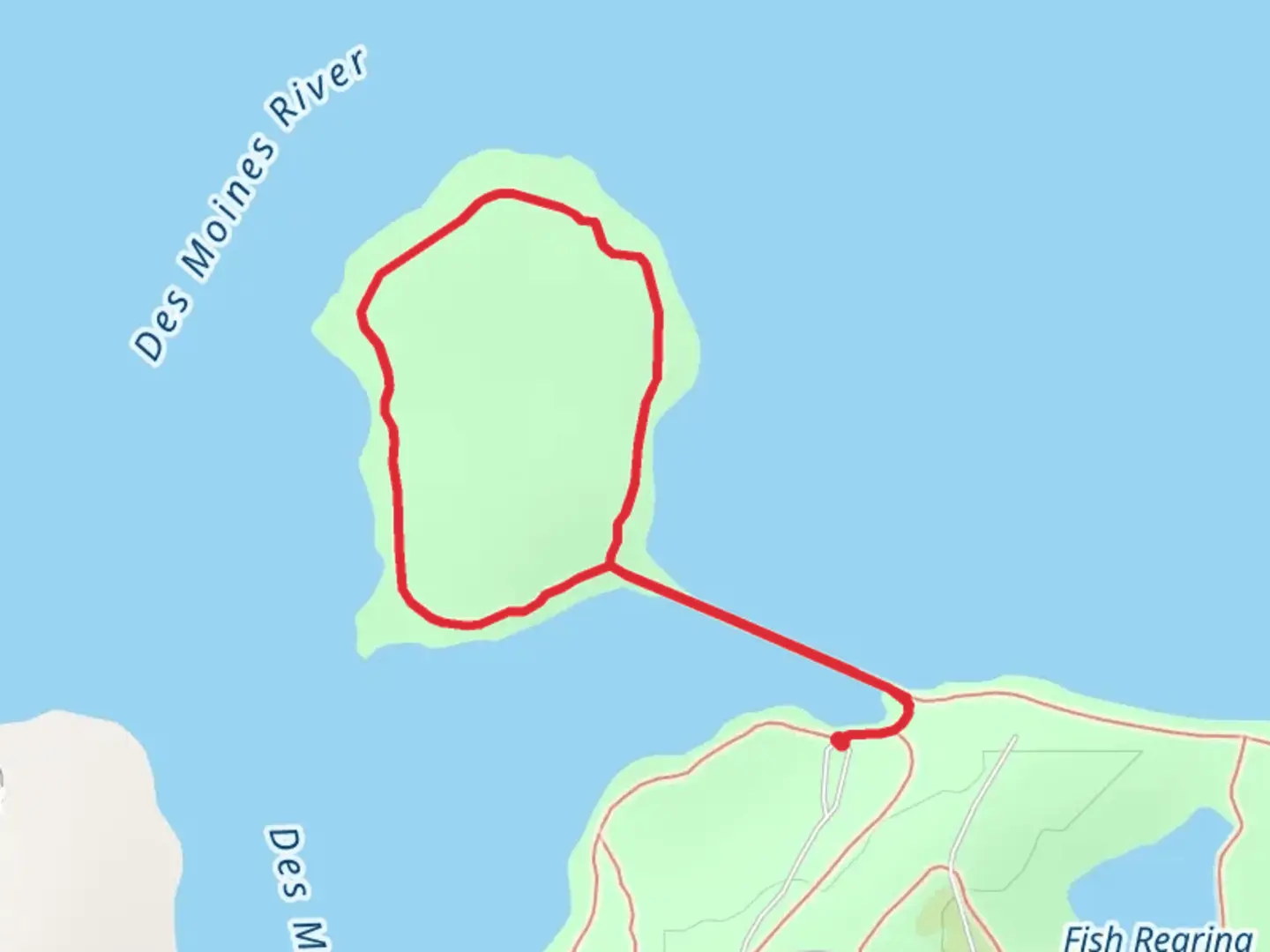 An image depicting the trail Loon Island Trail and its surrounding area.