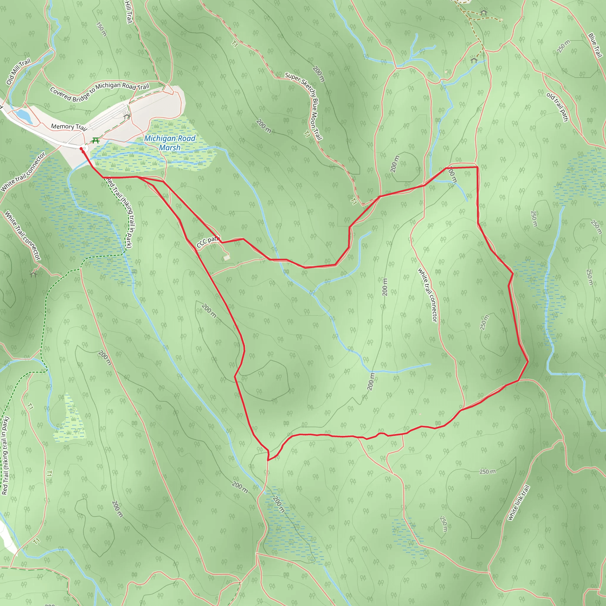 CCC Camp Connector Trail Loop mobile static map