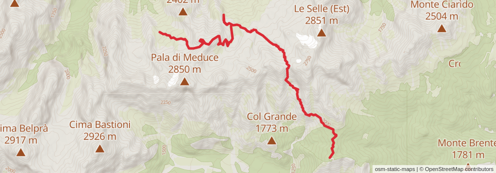 Alta Via 5 stage 4 Map