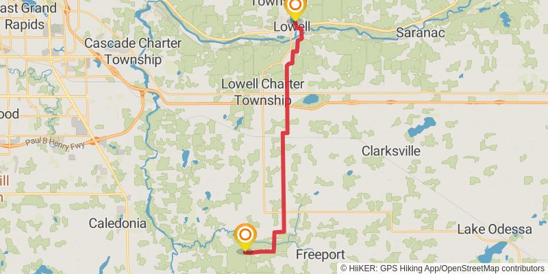 North Country Trail - Michigan Southeast stage 35 Map