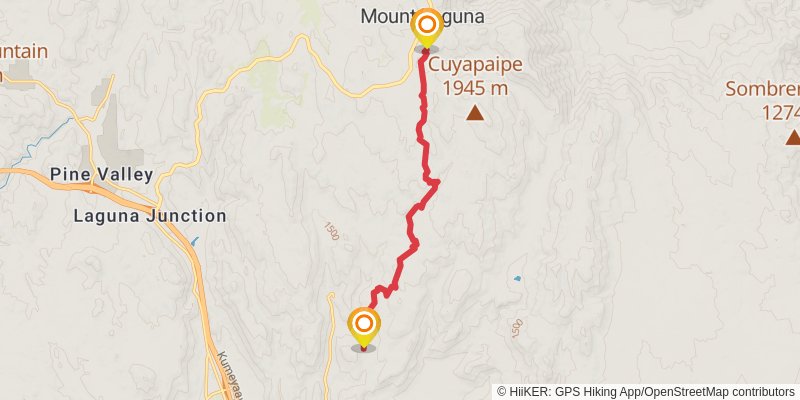 Pacific Crest Trail - California stage 3 Map