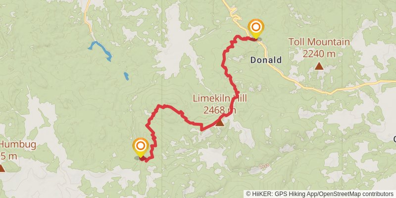 Continental Divide Trail - Montana And Idaho stage 45 Map