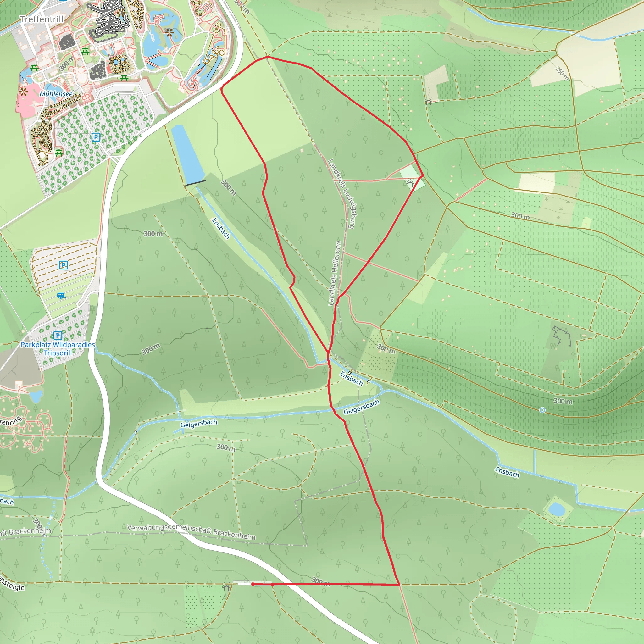 Lemberger and 3B - Land Loop mobile static map
