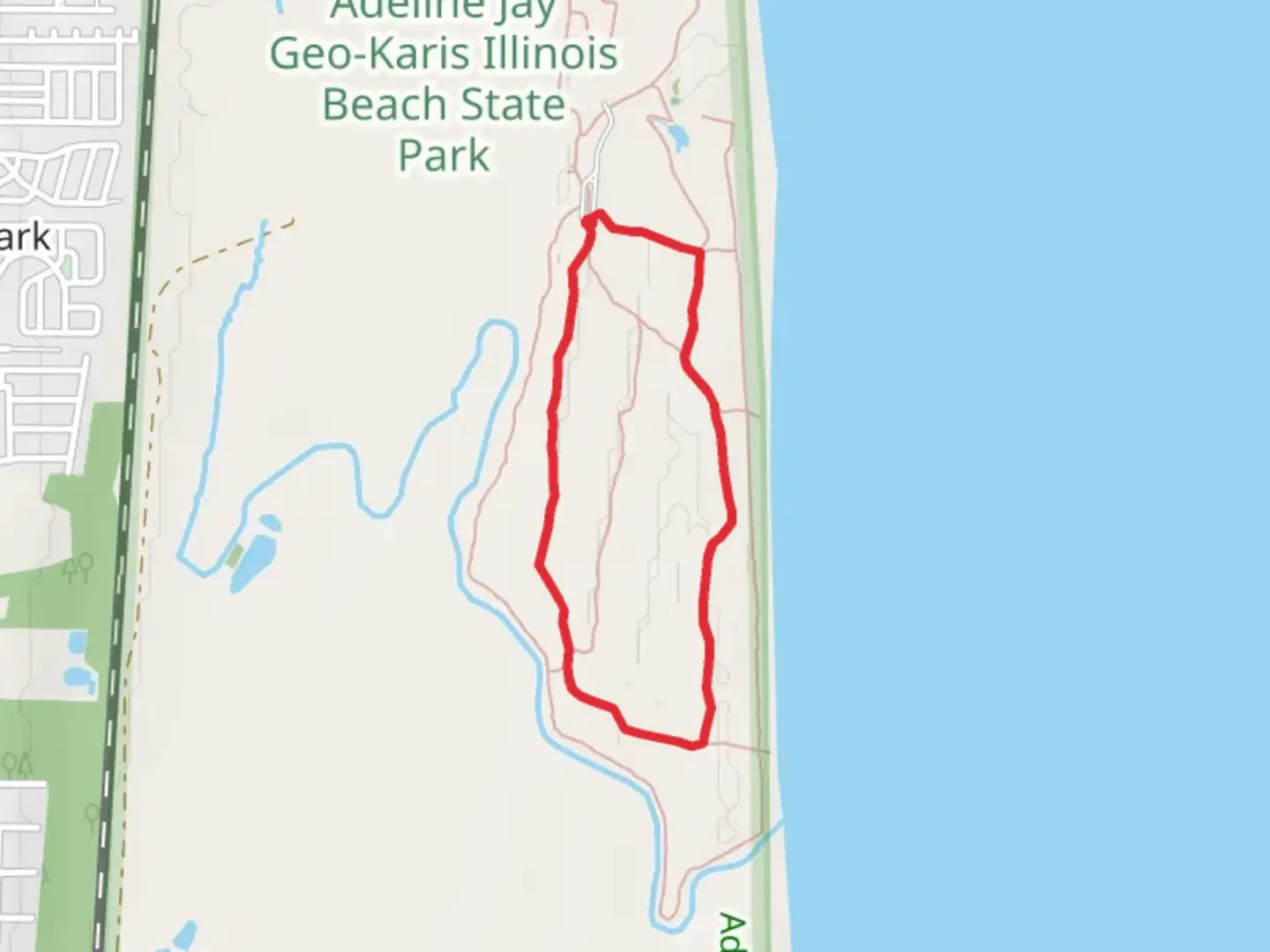 An image depicting the trail Dune Loop Trail and its surrounding area.