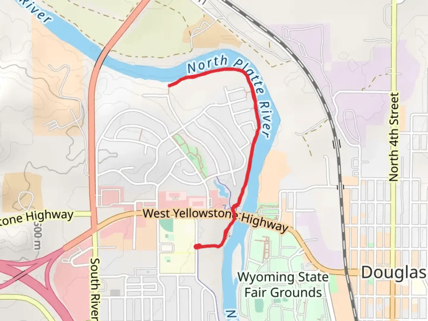 An image depicting the trail North Platte River and its surrounding area.